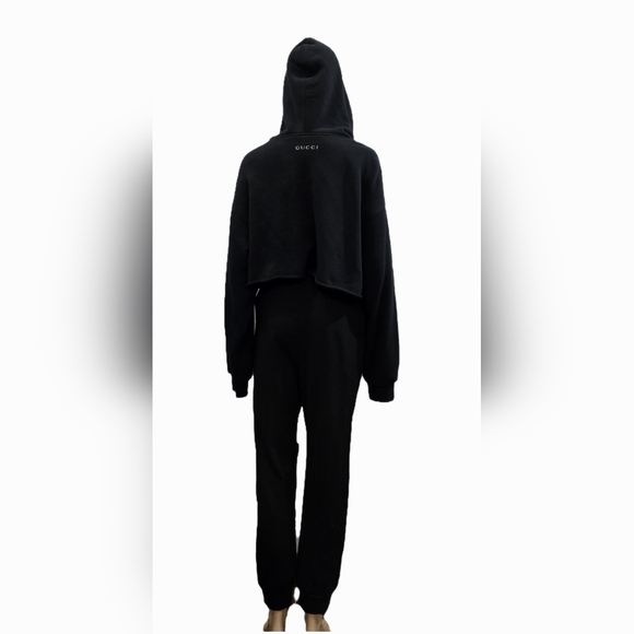BNWTT Women's Gucci Slogan-Print Cropped Hoodie Size M/L/XL - Picture 6 of 12